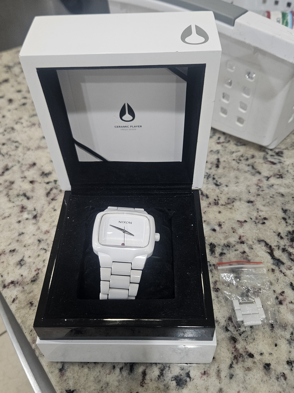 Nixon "The Ceramic Player" Swiss Automatic Watchwith Elite Box And Papers.